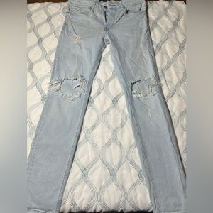 Forever 21 slim 31x30 stonewash distressed men jeans